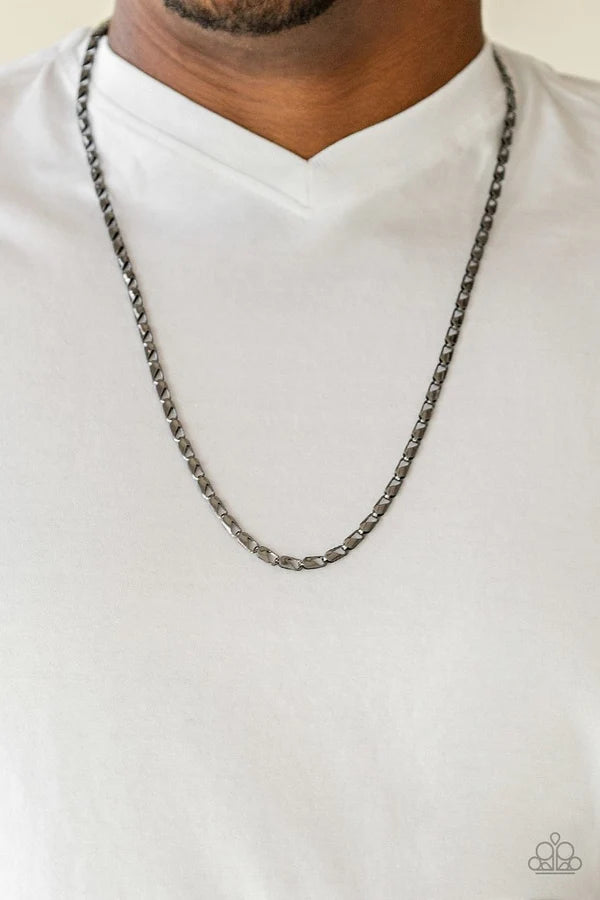 Free Agency Accessories Necklace and Bracelet Set - Black