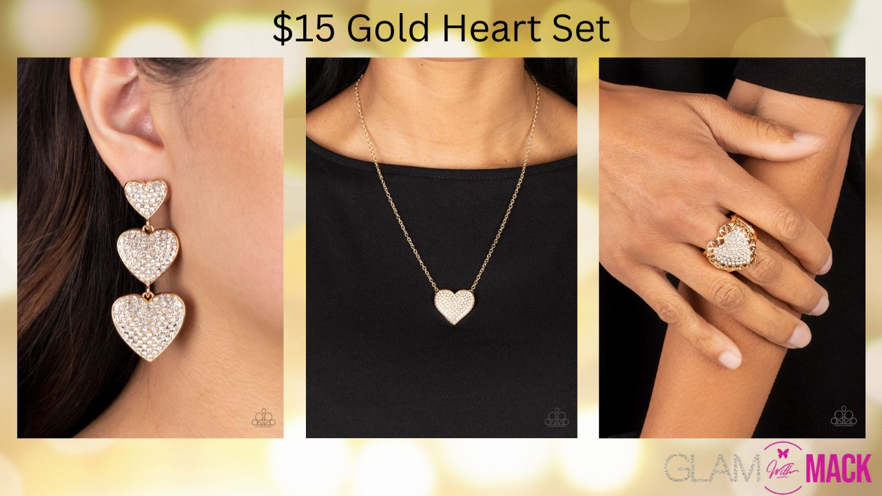 Gold Hearts Set