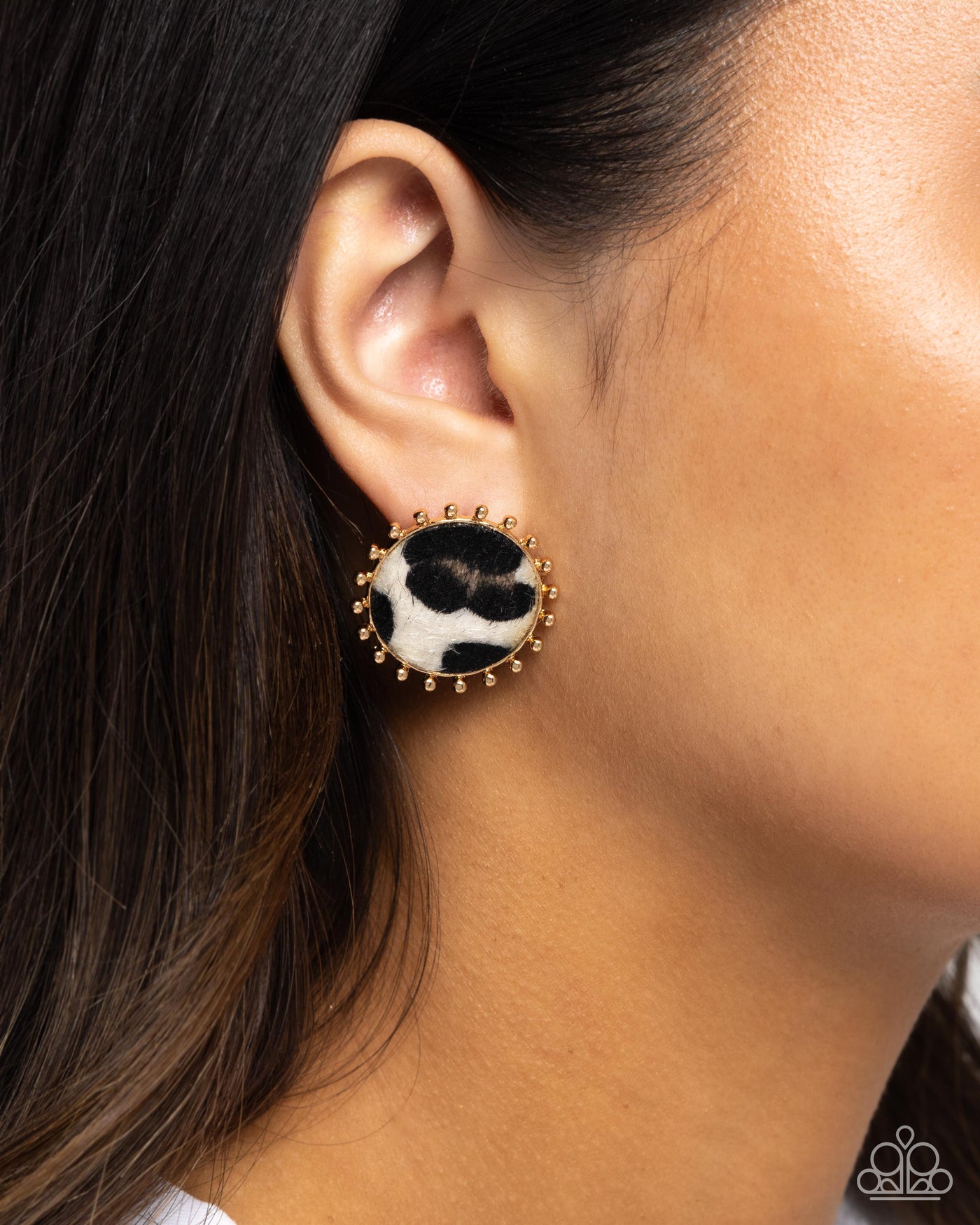 Paparazzi ♥ Cowhide Couture  ♥ Post Earrings