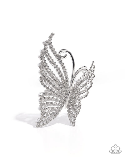Paparazzi White Floating Fanfare - White