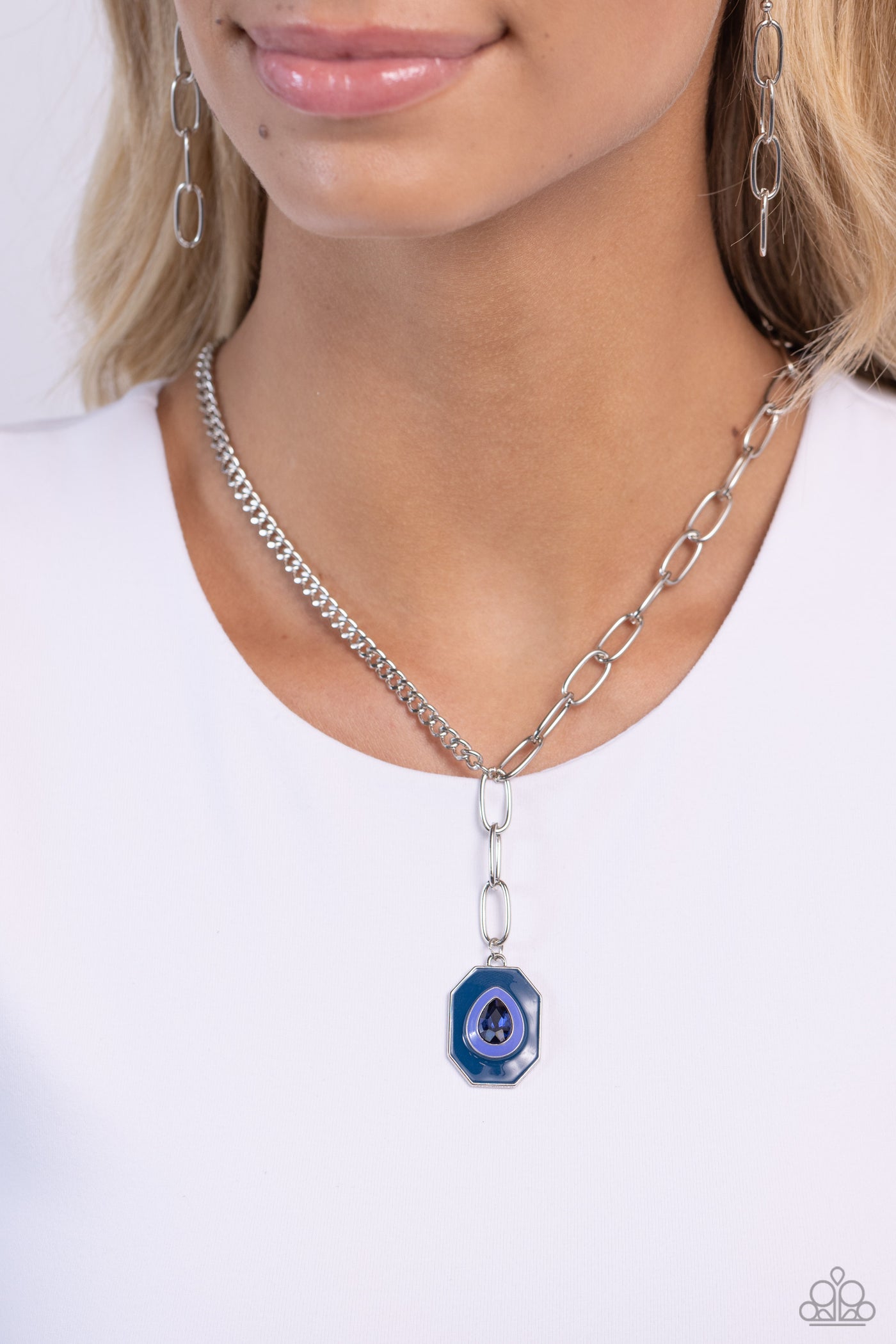 Paparazzi Hexagonal Hallmark - Blue