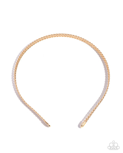 Paparazzi Braided Behavior - Gold