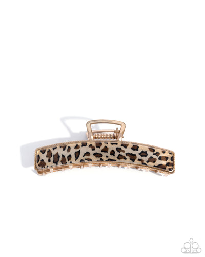 Paparazzi Cheetah Clip - Brown