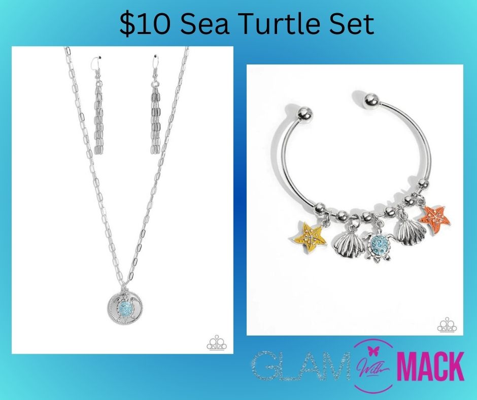 Paparazzi Sea Turtle Set Necklace & Bracelet