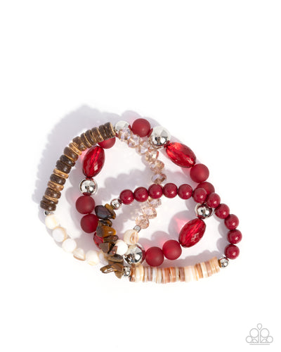 Paparazzi Seasonal Stretch - Red
