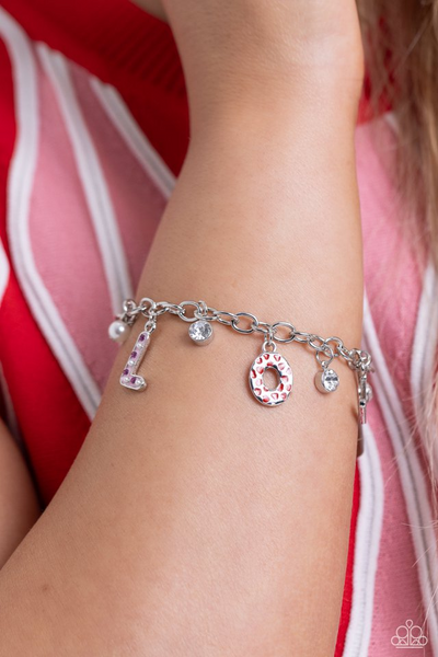 Paparazzi Lovestruck Set - Earrings and Bracelet Red