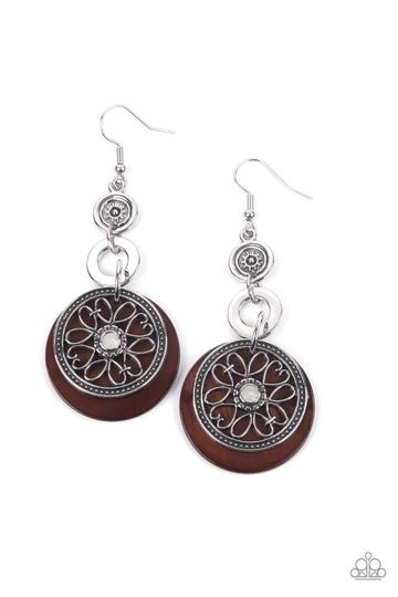Paparazzi Royal Marina - Brown - Earrings