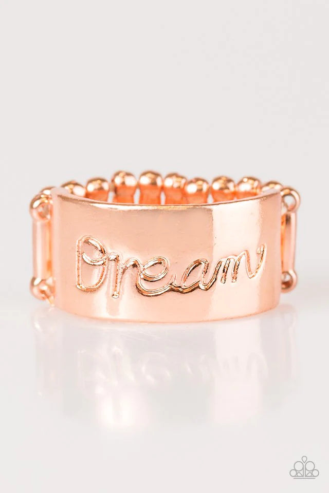 PAPARAZZI "FOLLOW YOUR DREAMS" COPPER RING