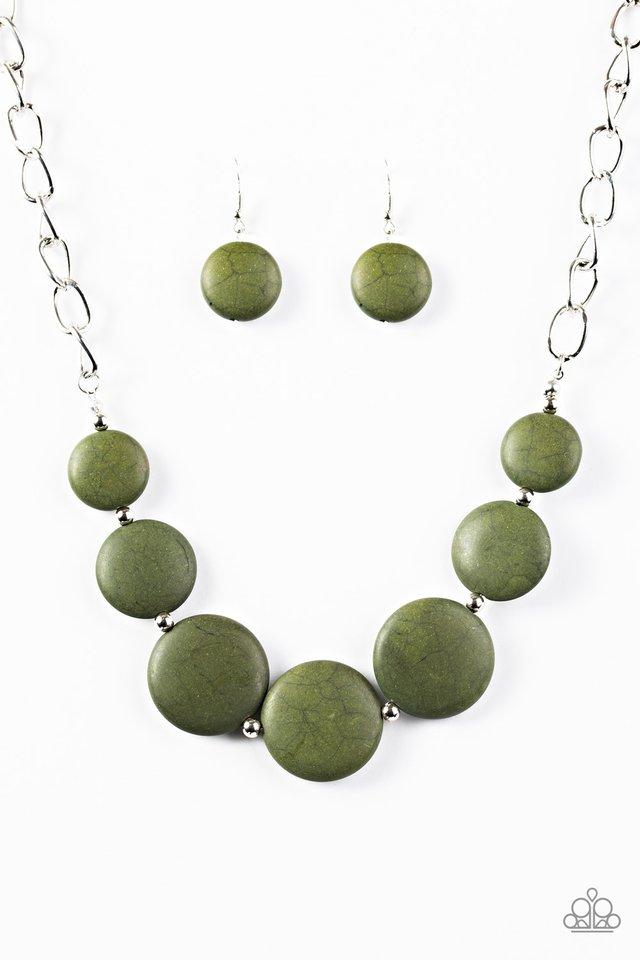 Paparazzi Bedrock Betty - Green Necklace