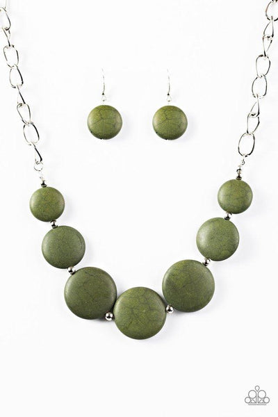 Paparazzi Bedrock Betty - Green Necklace