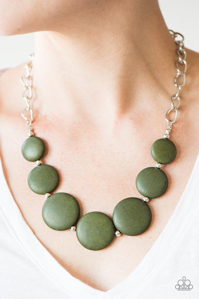 Paparazzi Bedrock Betty - Green Necklace