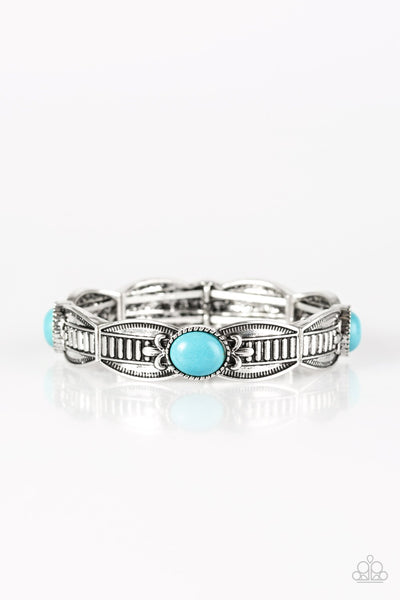Paparazzi ♥ Mayan Majesty - Blue ♥ Bracelet