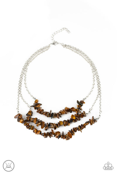 Paparazzi ECO GODDESS - BROWN CHOKER NECKLACE