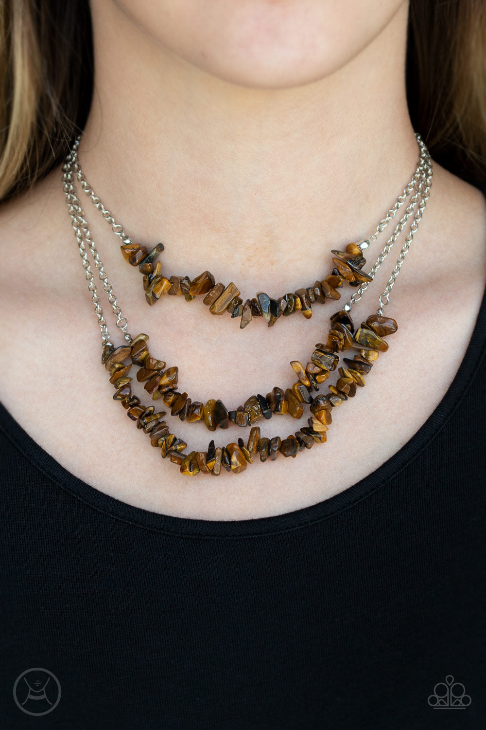 Paparazzi ECO GODDESS - BROWN CHOKER NECKLACE
