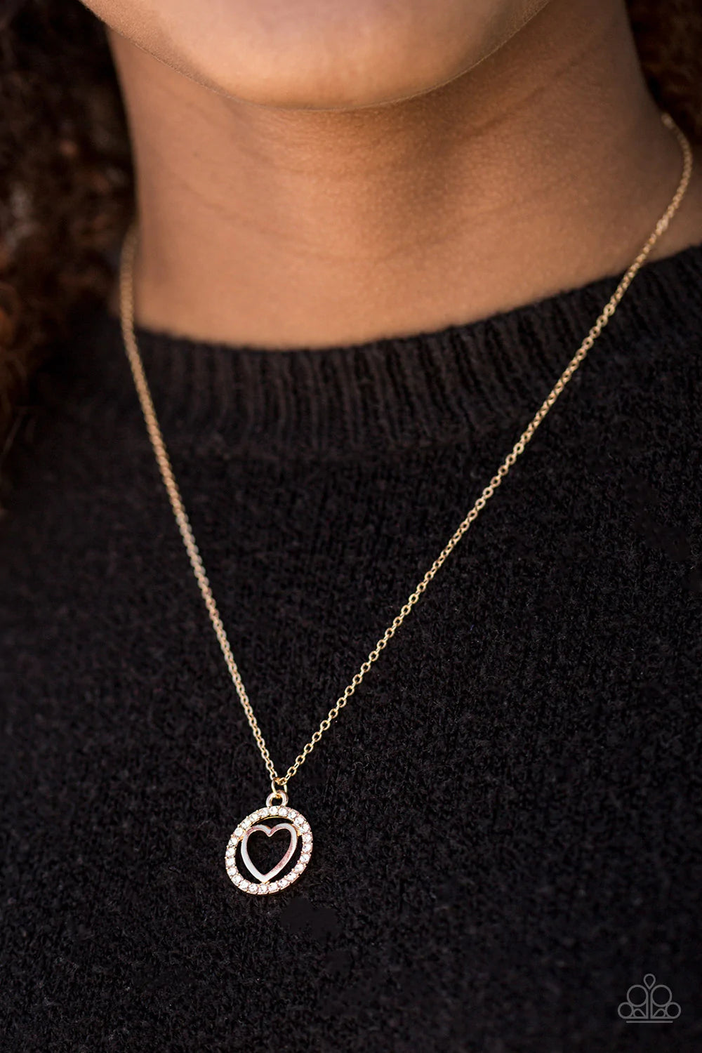 Paparazzi ♥ Change Of HEART-THROB - Gold ♥ Necklace