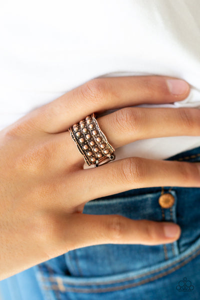 Paparazzi Call To Arms - Copper - Studio Bling by Glam With Mack