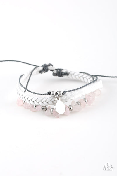 PAPARAZZI A PEACE OF WORK PINK BRACELET