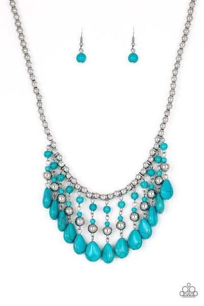 Paparazzi Rural Revival Blue Necklace