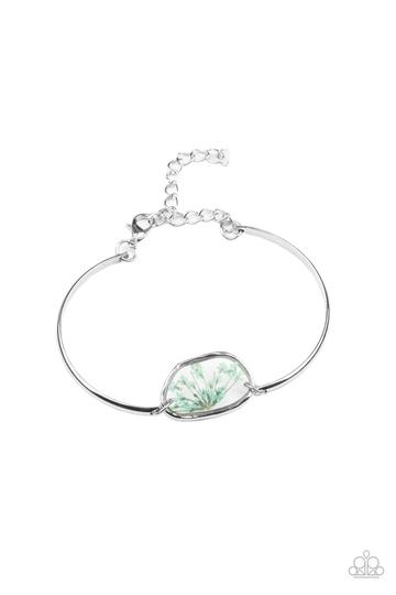 Paparazzi Prairie Paradise Flower Encased In Glass - Bracelet