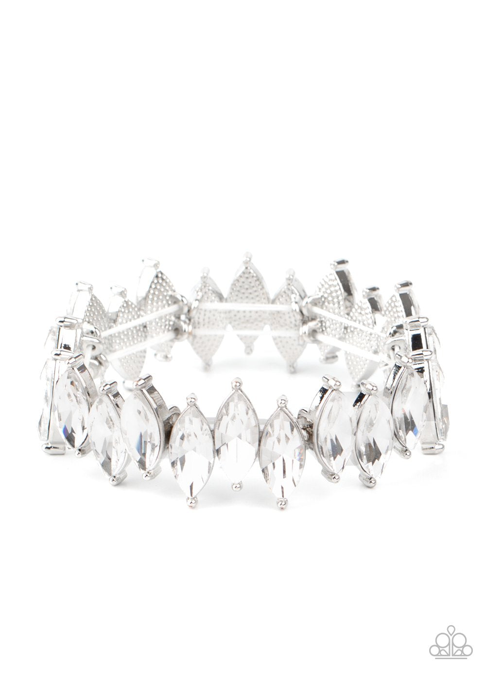 Paparazzi: Fiercely Fragmented - White Bracelet