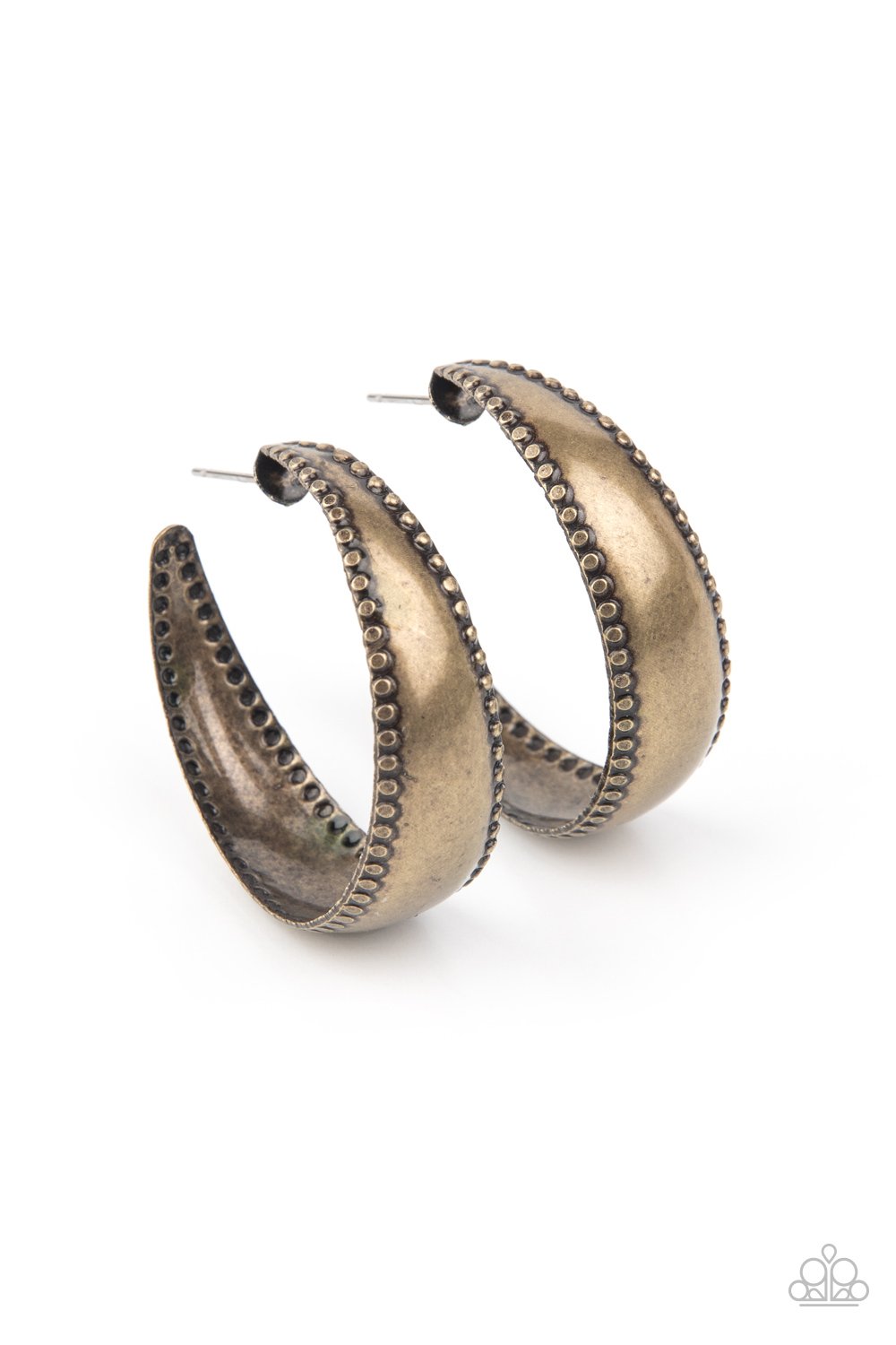 Paparazzi Burnished Benevolence - Brass Earrings
