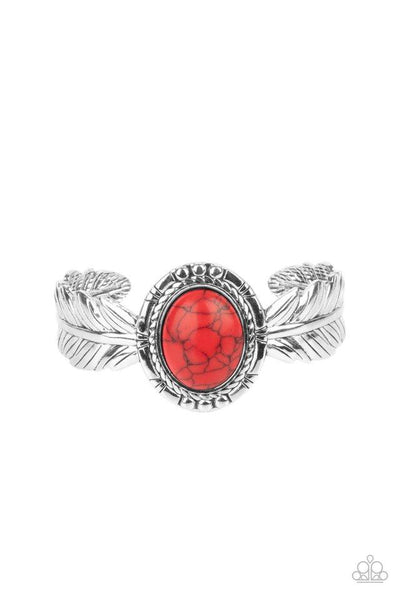Paparazzi Bracelet ~ Western Wings - Red