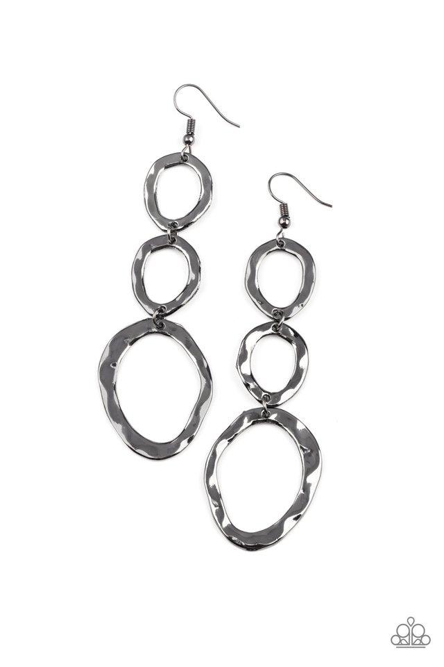 Paparazzi Earring ~ So OVAL It! - Black