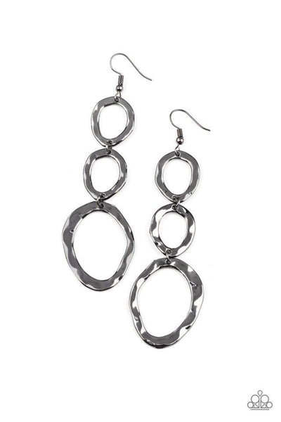 Paparazzi Earring ~ So OVAL It! - Black