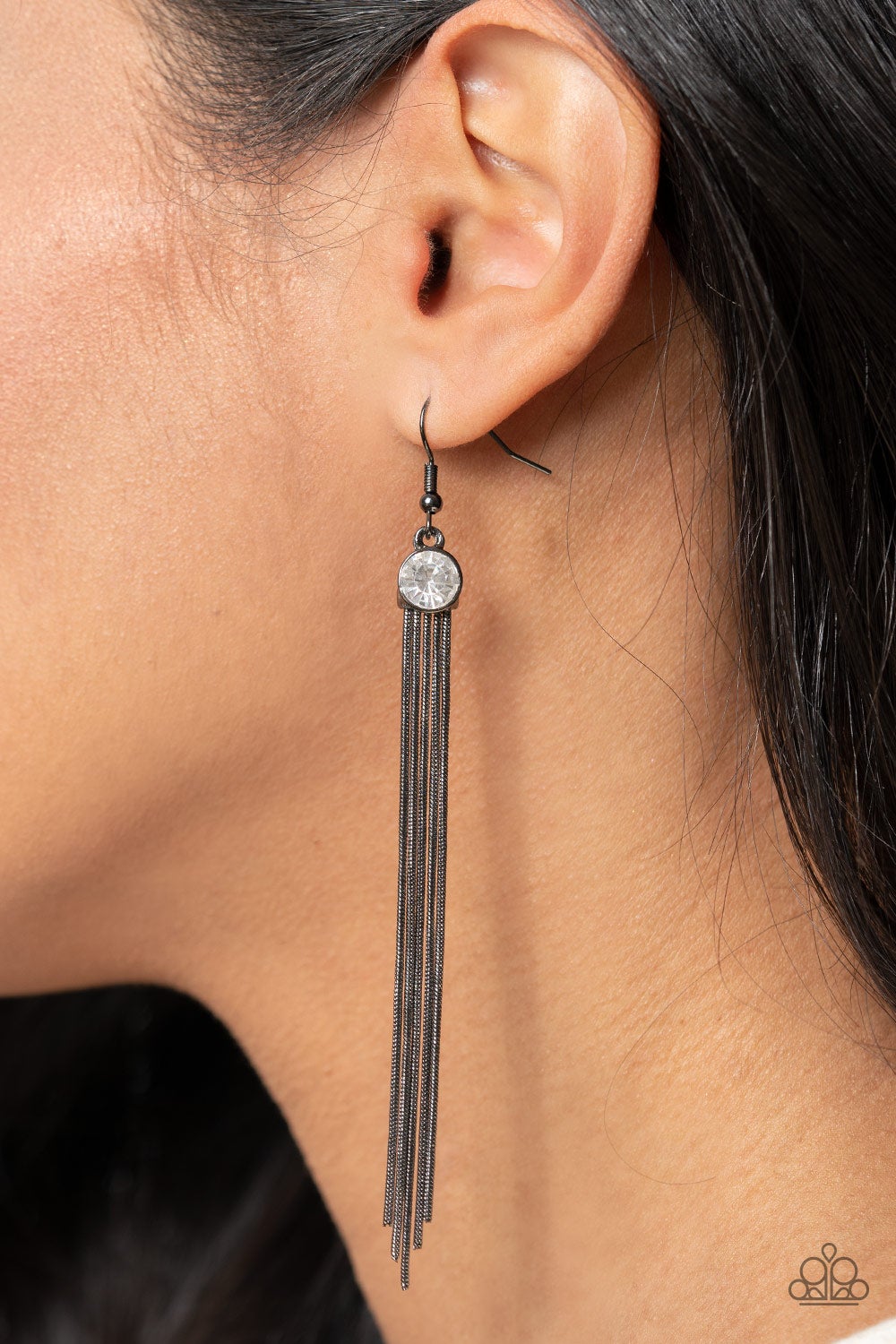 Paparazzi Always In Motion - Black Earrings