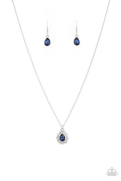 Paparazzi Vintage Validation Blue Necklace