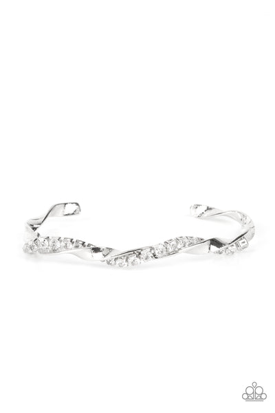 Paparazzi Twisted Twinkle - White