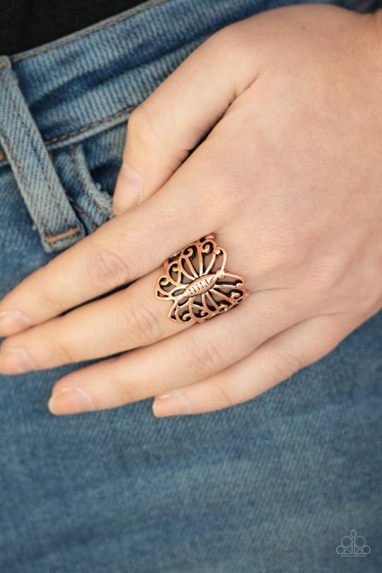 Paparazzi Wouldn't Hurt a BUTTERFLY Copper Ring