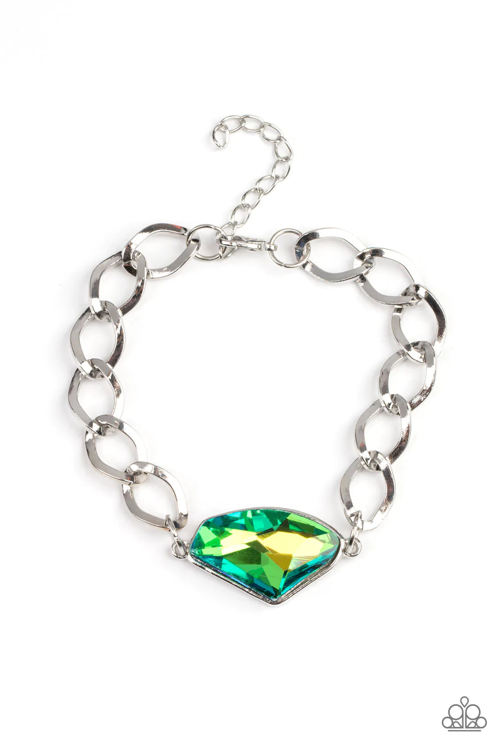 Paparazzi Galactic Grunge - Green Bracelet