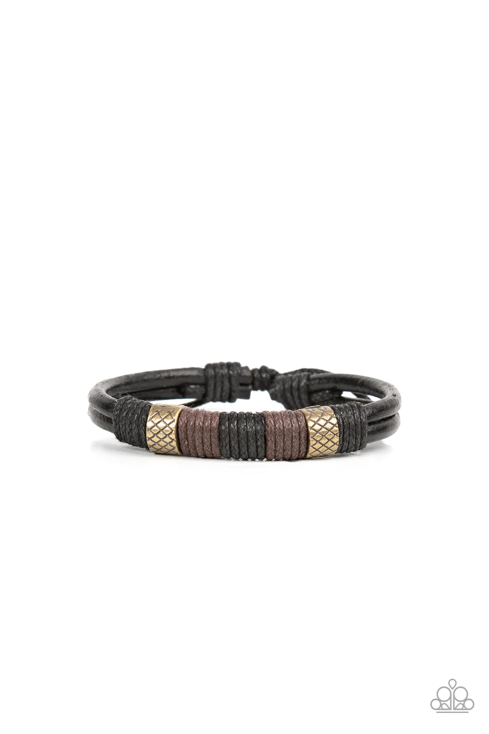 Paparazzi Accessories: Forest Dweller - Brass Urban Leather Bracelet