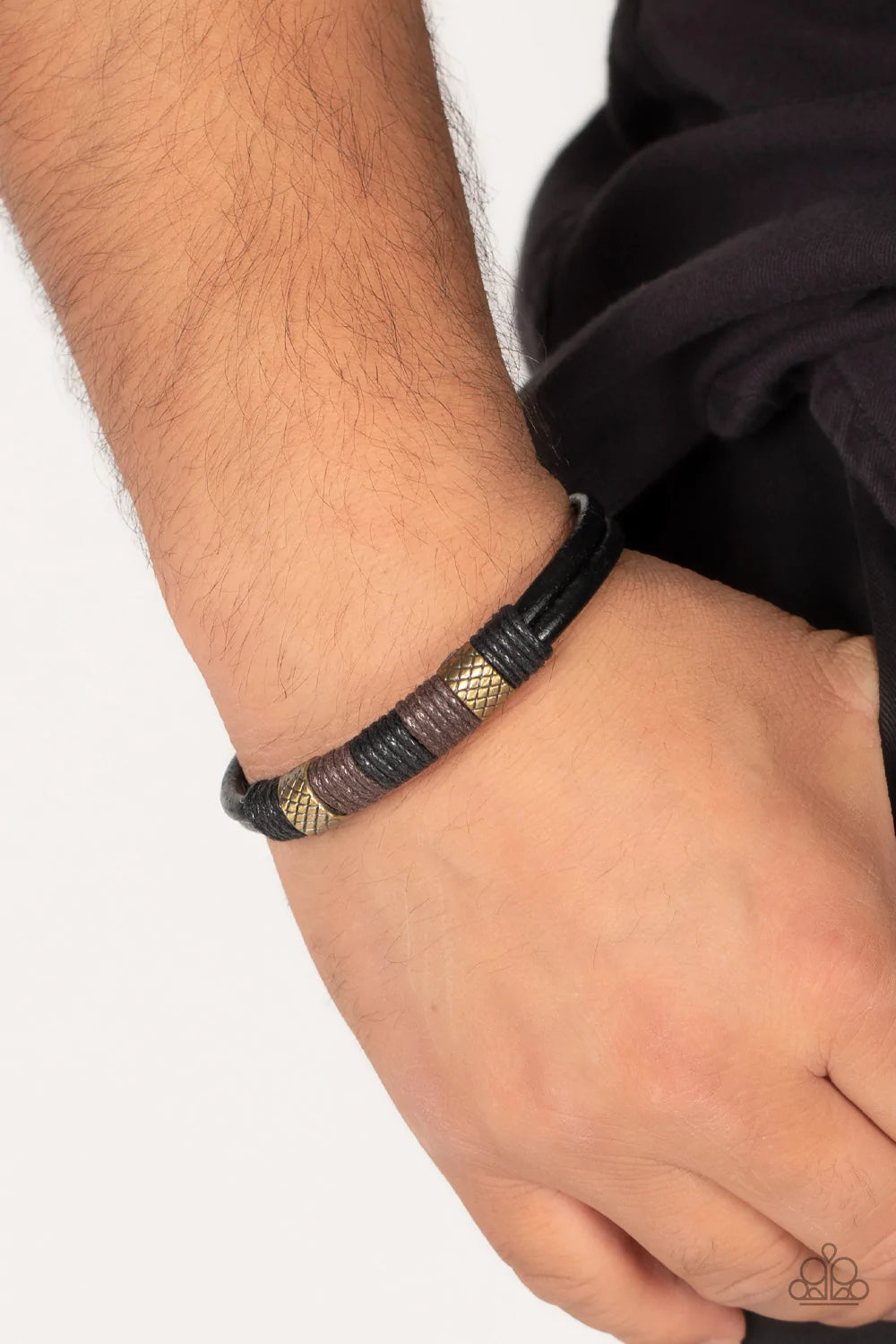 Paparazzi Accessories: Forest Dweller - Brass Urban Leather Bracelet
