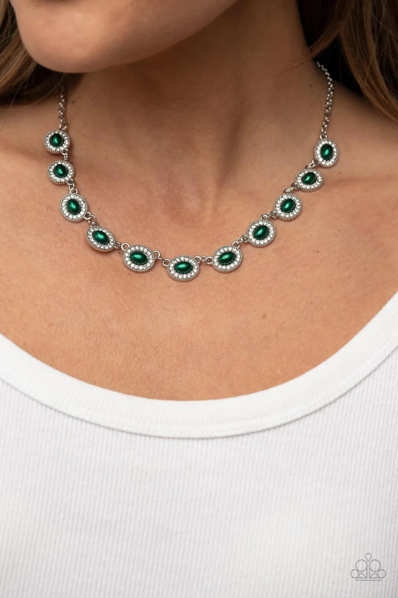 Paparazzi ♥ Modest Masterpiece - Green ♥ Necklace