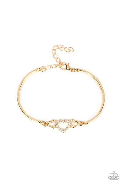 PAPARAZZI CUPIDS CONFESSIONS GOLD BRACELET