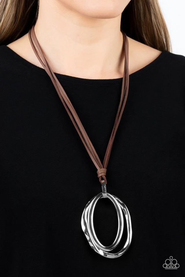 Paparazzi Accessories Long OVAL-due  Necklace
