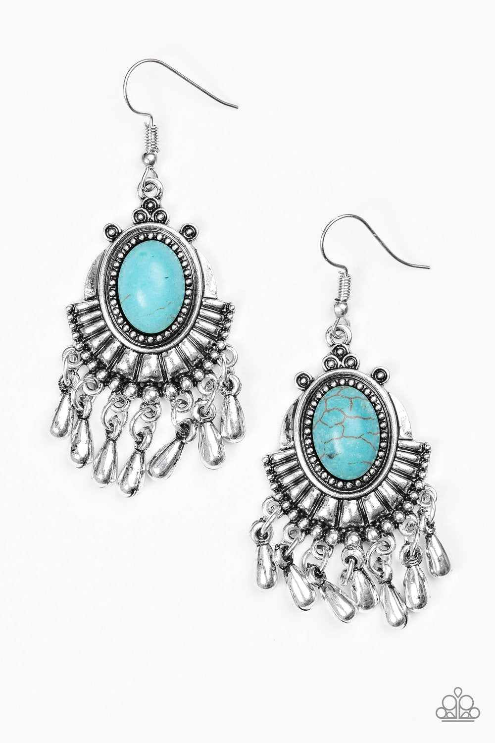 Paparazzi Onward and Westward - Blue Earrings