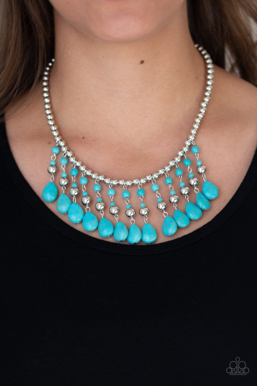 Paparazzi Rural Revival Blue Necklace