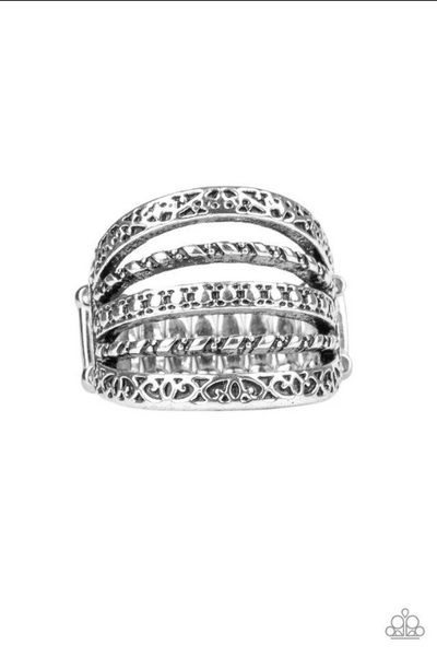 Paparazzi Textile Bliss - silver