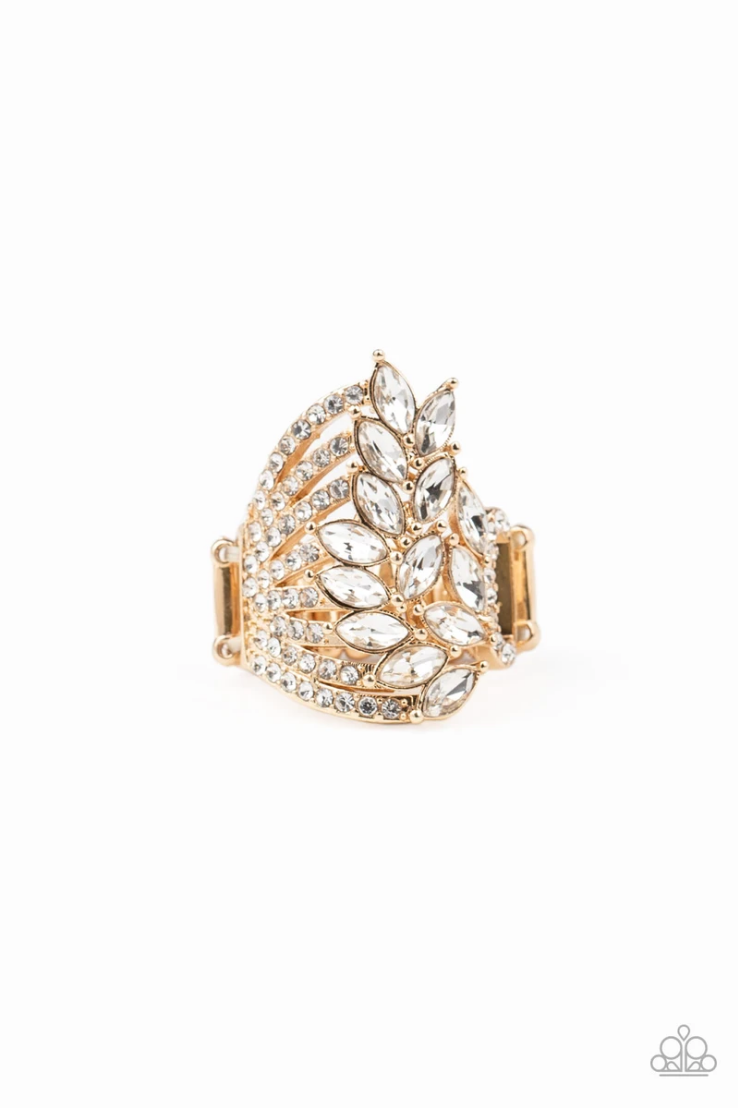 Paparazzi Clear-Cut Cascade - | Marquise Rhinestone Pavé