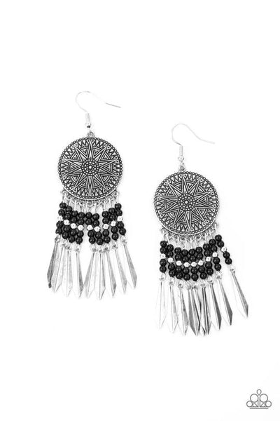 Paparazzi earrings Sun Warrior - Black